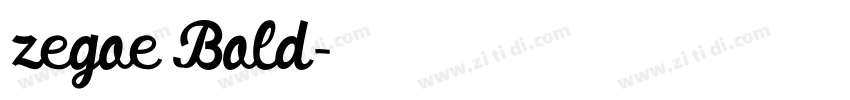 zegoe Bold字体转换